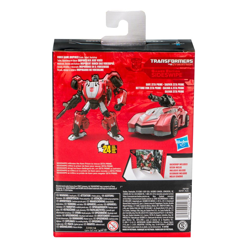 Transformers: War for Cybertron Generations Studio Series Deluxe Class Action Figure Gamer Edition Sideswipe 11 cm