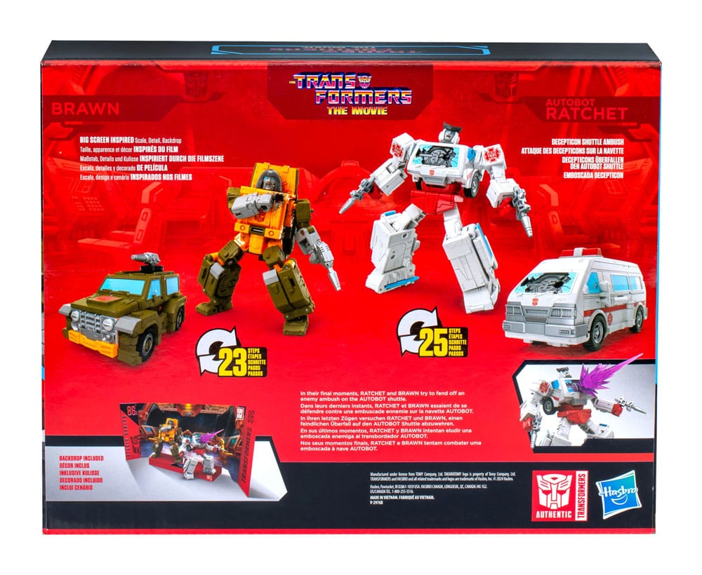 The Transformers: The Movie Studio Series Deluxe Class Action Figure 2-Pack Brawn & Autobot Ratchet 11 cm