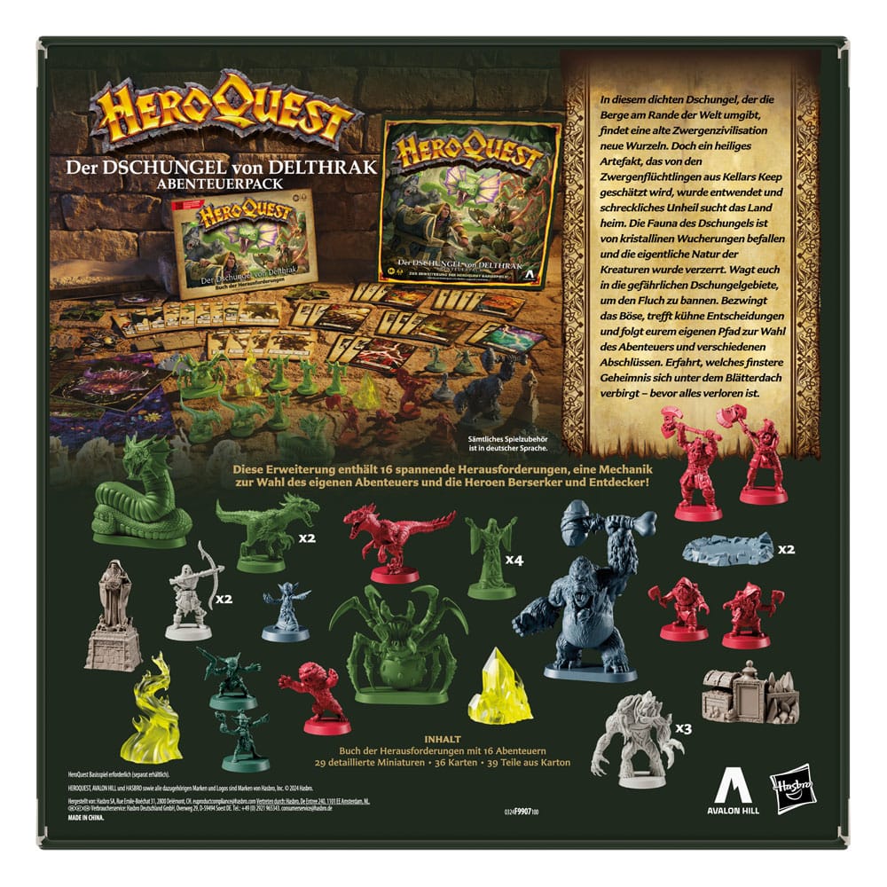 HeroQuest Board Game Expansion The Jungle of Delthrak Quest Pack *German Version*