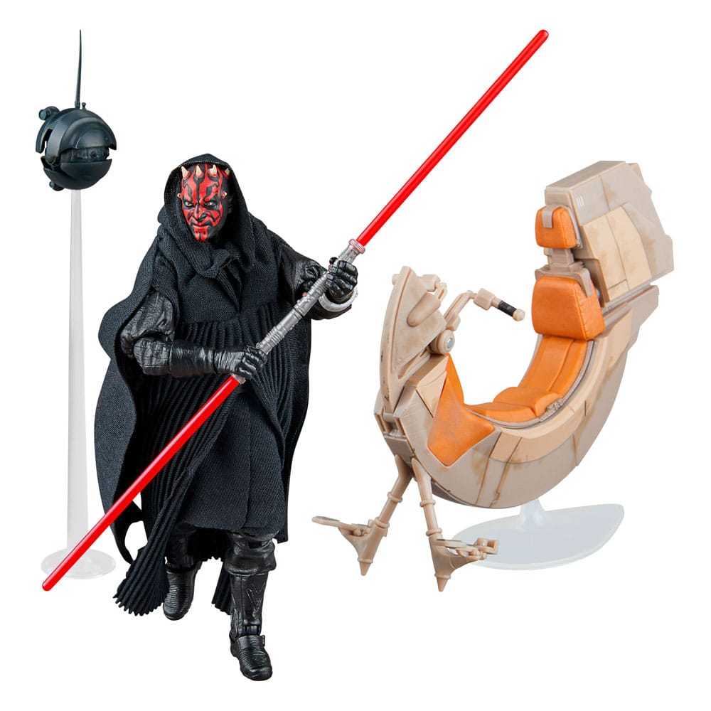 Star Wars Episode I Black Series Vehicle with Action Figure Darth Maul & Sith Speeder SDCC 2024