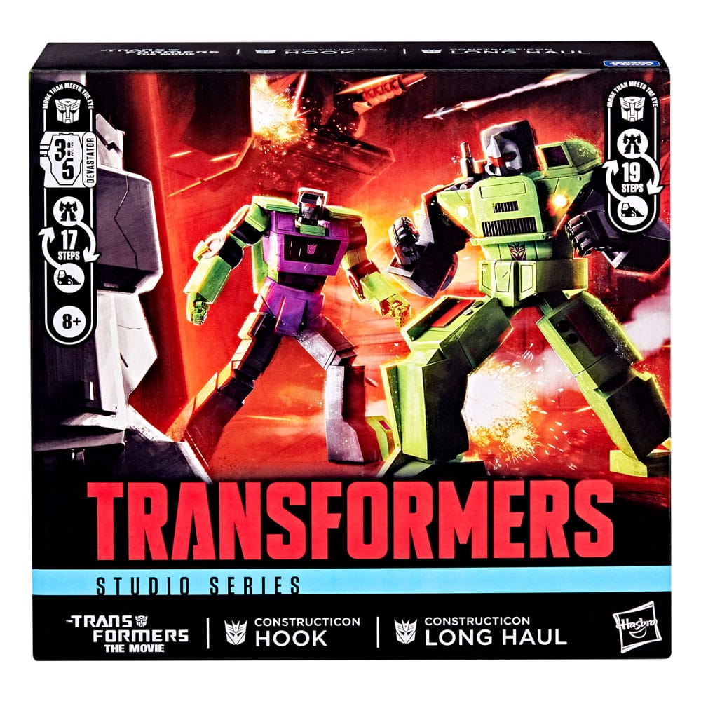 The Transformers: The Movie Action Figure 2-Pack Constructicon Hook & Constructicon Long Haul 16 cm