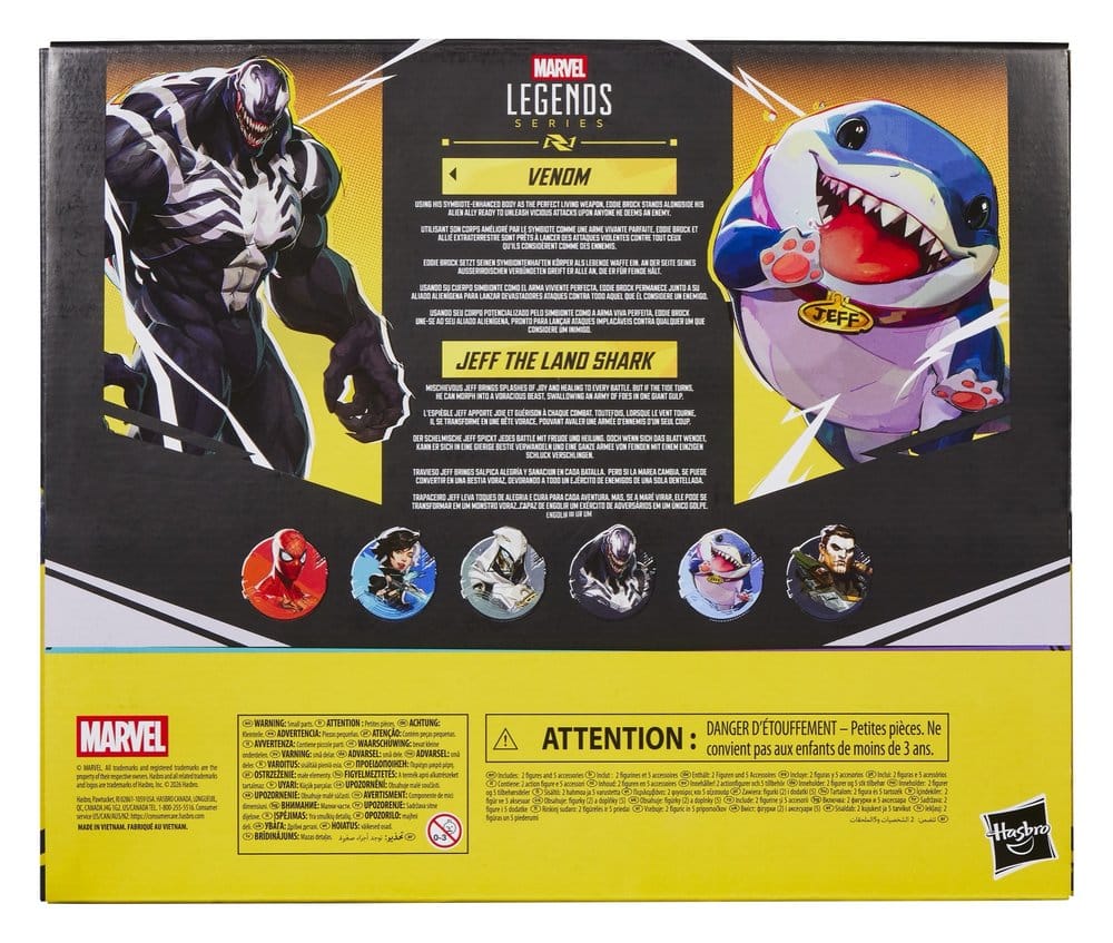 Marvel Rivals Marvel Legends Action Figure 2-Pack Venom & Jeff the Land Shark 15 cm