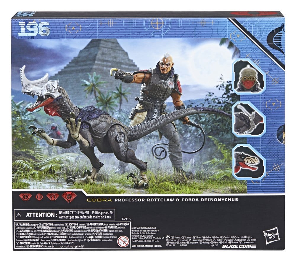 G.I. Joe Classified Series Action Figure 2-Pack #196 Professor Rottclaw & Cobra Deinonychus 15 cm