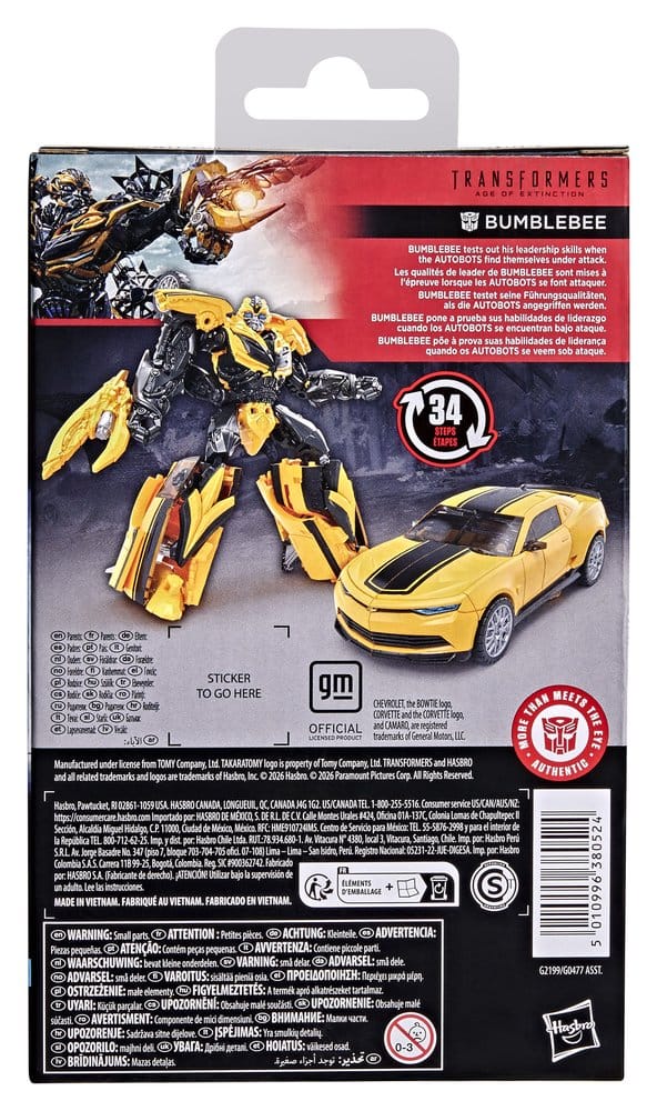 Transformers: Age of Extinction Studio Series Deluxe Class Action Figure Bumblebee 13 cm