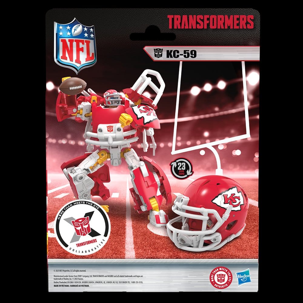 Transformers x NFL Action Figure Kansas City Chiefs: KC-59 14 cm