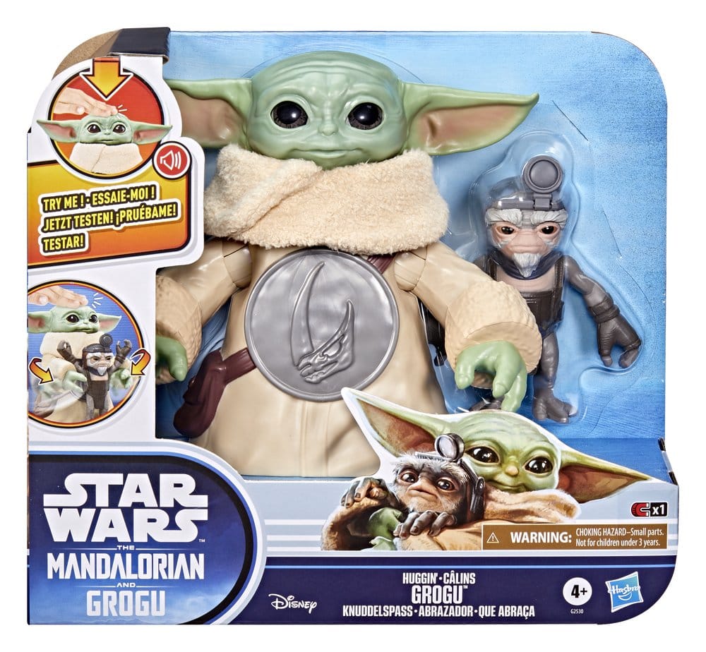 Star Wars: The Mandalorian & Grogu Electronic Action Figure Huggin' Grogu & Anzellan 17 cm