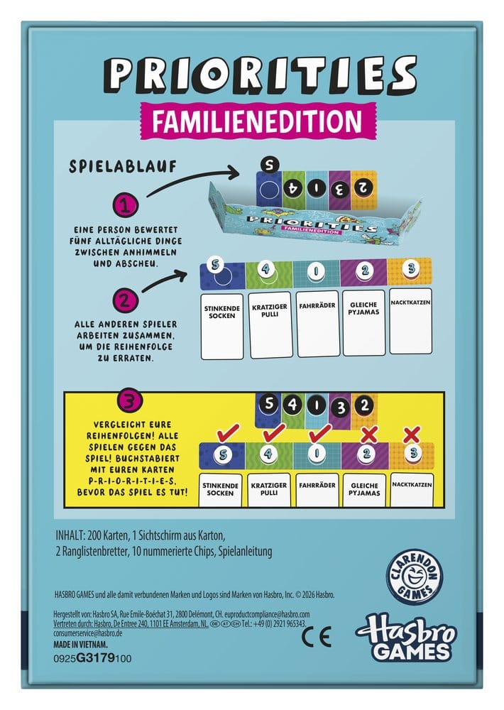 Priorities Card Game Family Edition *German Version*