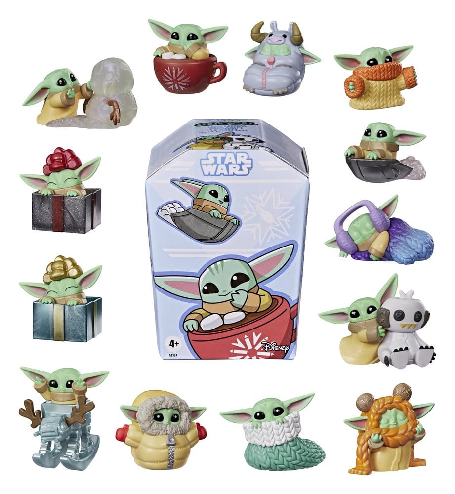 Star Wars Mini Figures 4 cm Grogu Force Freeze Series 2 Blind Box Display (24)