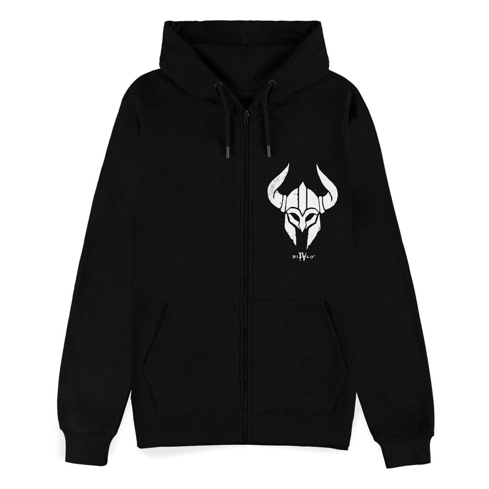 Diablo IV Zipper Hoodie Sweater Barbarian Sigil Size XL