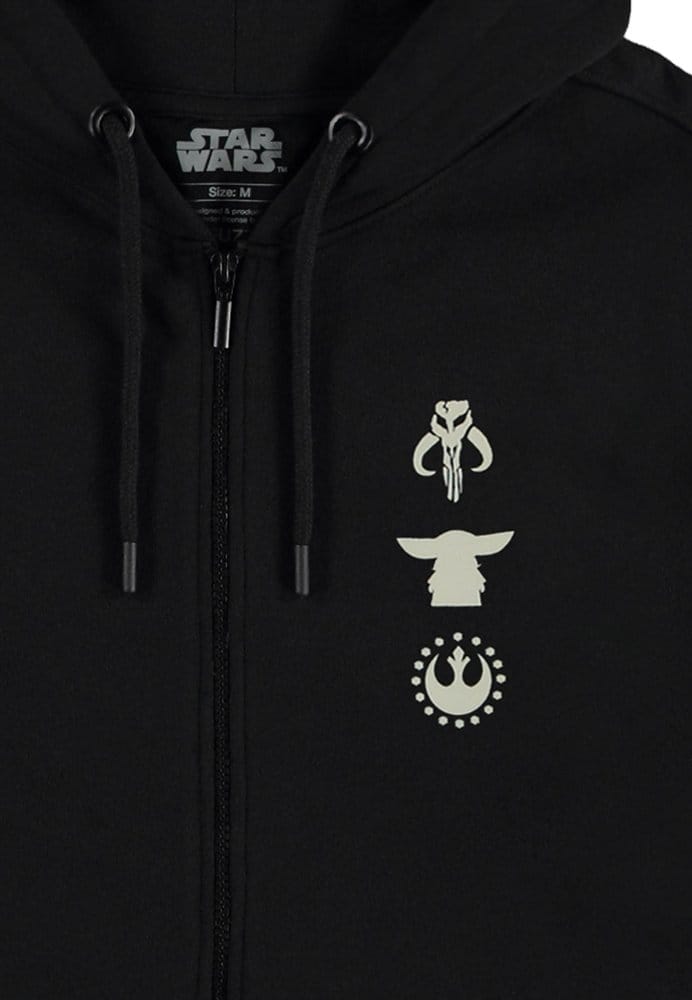 Star Wars: The Mandalorian & Grogu Zipper Hoodie Mythosaur skull Size XL