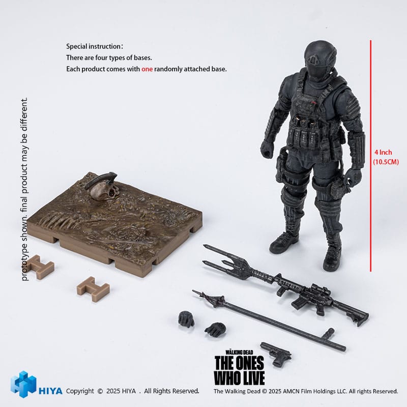 The Walking Dead: The Ones Who Lived Exquisite Mini Action Figure 1/18 CRM Soldier 10 cm