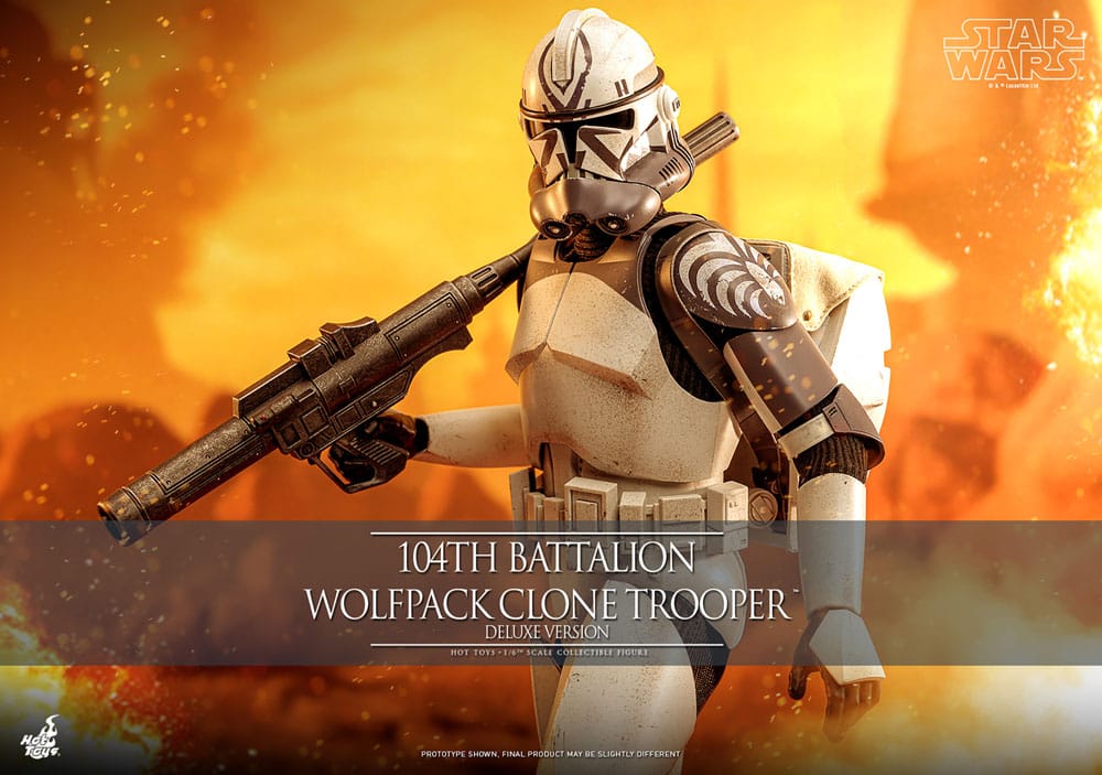 Star Wars The Clone Wars Action Figure 1/6 104th Battalion Wolfpack Clone Trooper Deluxe Version 30 cm