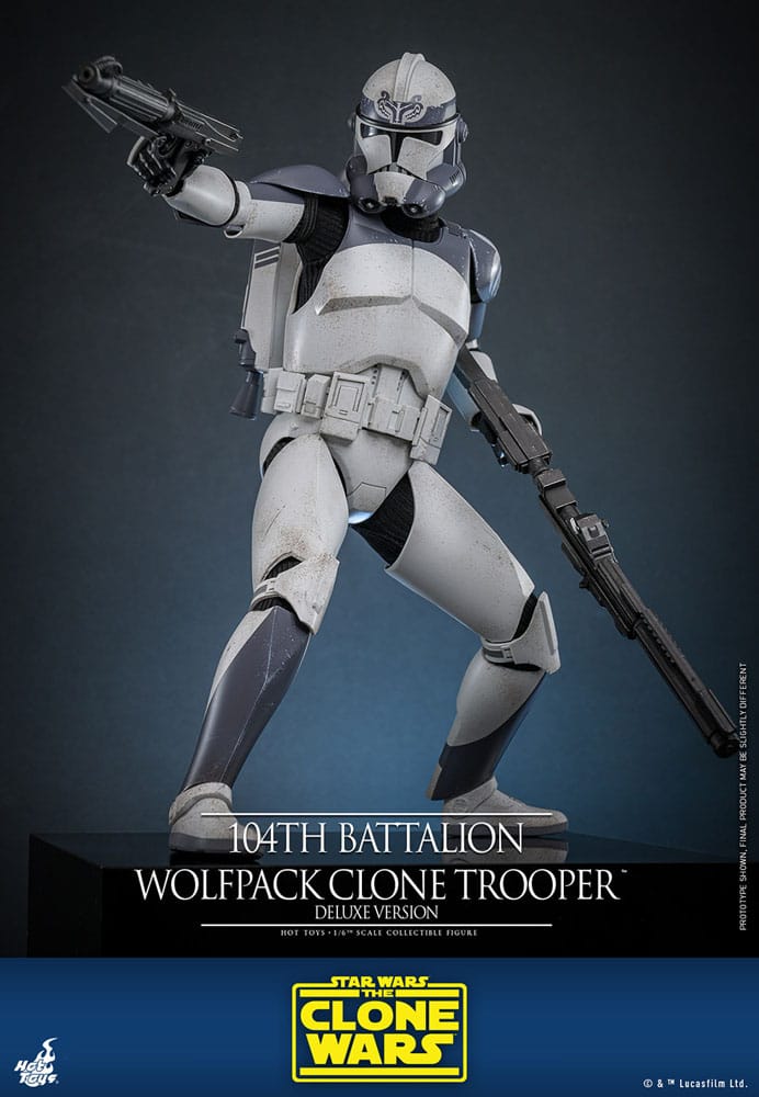 Star Wars The Clone Wars Action Figure 1/6 104th Battalion Wolfpack Clone Trooper Deluxe Version 30 cm