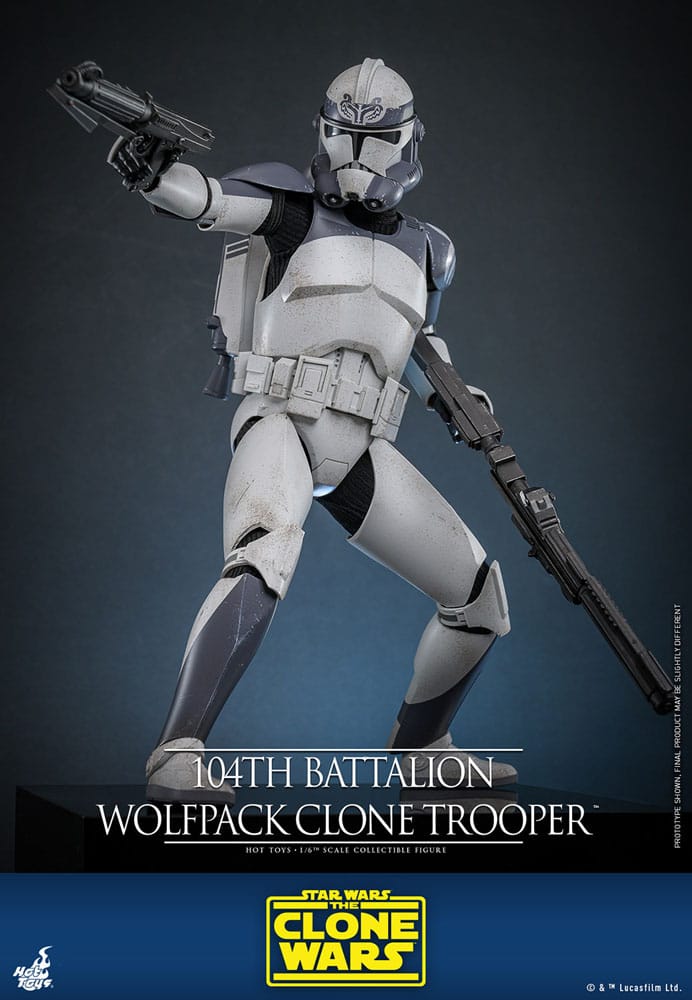 Star Wars The Clone Wars Action Figure 1/6 104th Battalion Wolfpack Clone Trooper 30 cm