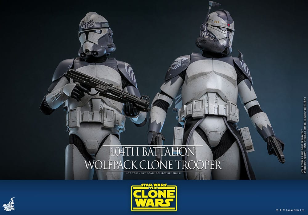 Star Wars The Clone Wars Action Figure 1/6 104th Battalion Wolfpack Clone Trooper 30 cm