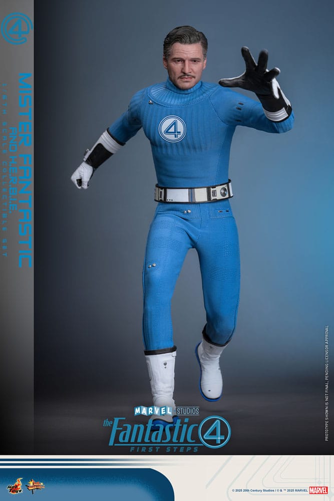 The Fantastic Four: First Steps Movie Masterpiece Action Figure 2-Pack 1/6 Mister Fantastic & H.E.R.B.I.E. 30 cm