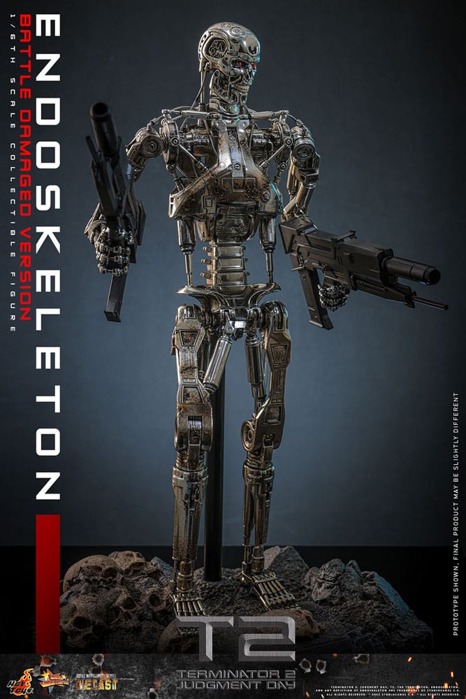 Terminator 2: Judgment Day Movie Masterpiece Action Figure 1/6 Endoskeleton (Battle Damaged Version) 31 cm