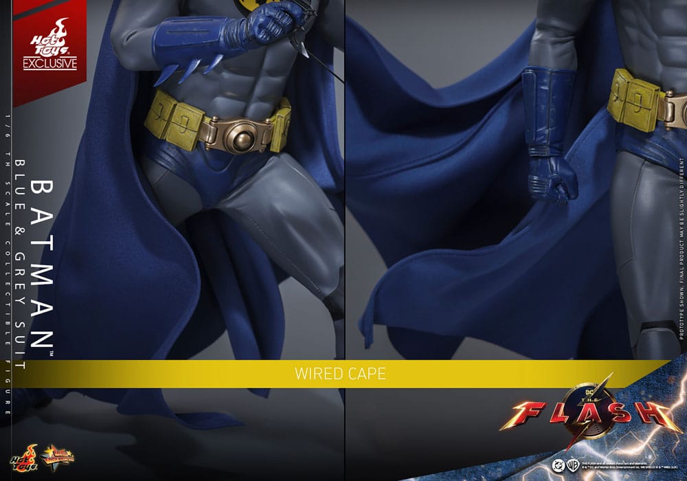 The Flash Movie Masterpiece Action Figure 1/6 Batman (Blue & Grey Suit) Limited Edition Hot Toys Exclusive 30 cm