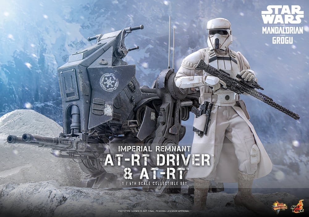 Star Wars: The Mandalorian & Grogu Movie Masterpiece Action Figure Set 1/6 Imperial Remnant AT-RT Driver & AT-RT 60 cm