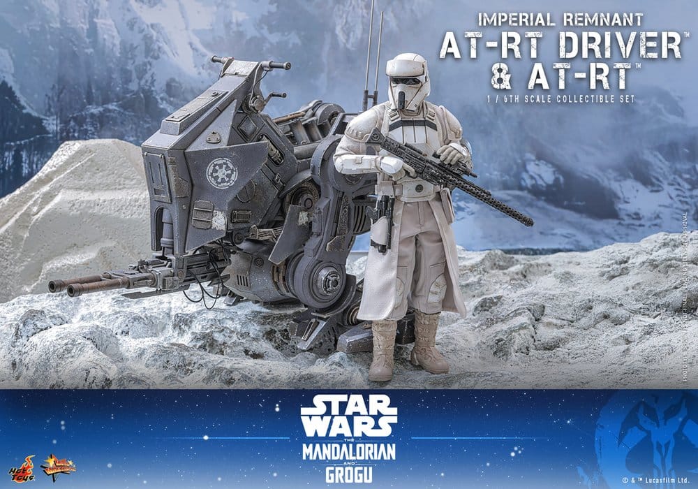 Star Wars: The Mandalorian & Grogu Movie Masterpiece Action Figure Set 1/6 Imperial Remnant AT-RT Driver & AT-RT 60 cm