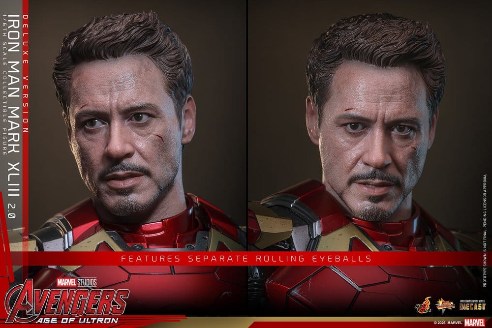 Avengers: Age of Ultron Movie Masterpiece Diecast Action Figure 1/6 Iron Man Mark XLIII (2.0) (Deluxe Version) 32 cm