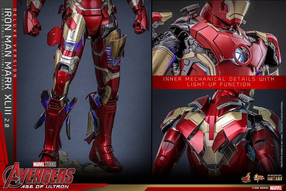 Avengers: Age of Ultron Movie Masterpiece Diecast Action Figure 1/6 Iron Man Mark XLIII (2.0) (Deluxe Version) 32 cm