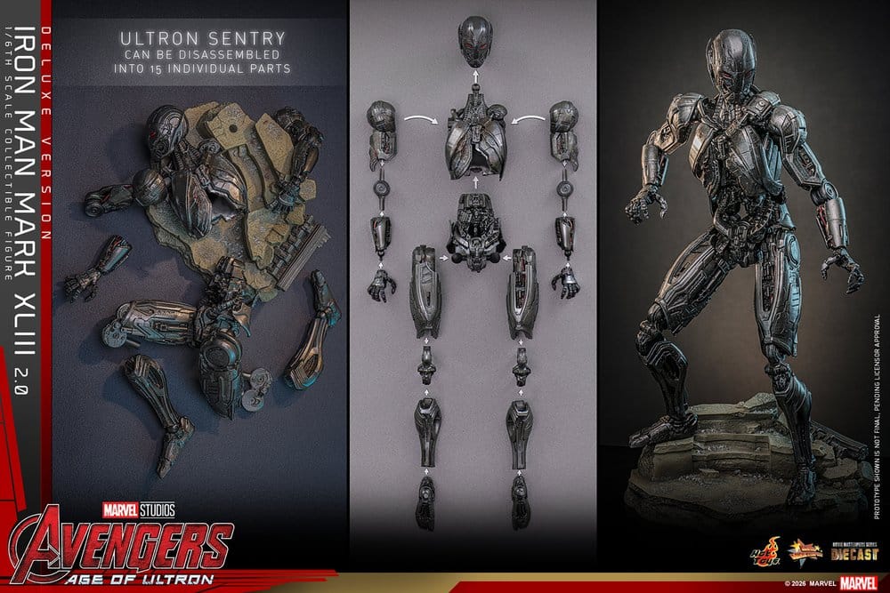 Avengers: Age of Ultron Movie Masterpiece Diecast Action Figure 1/6 Iron Man Mark XLIII (2.0) (Deluxe Version) 32 cm