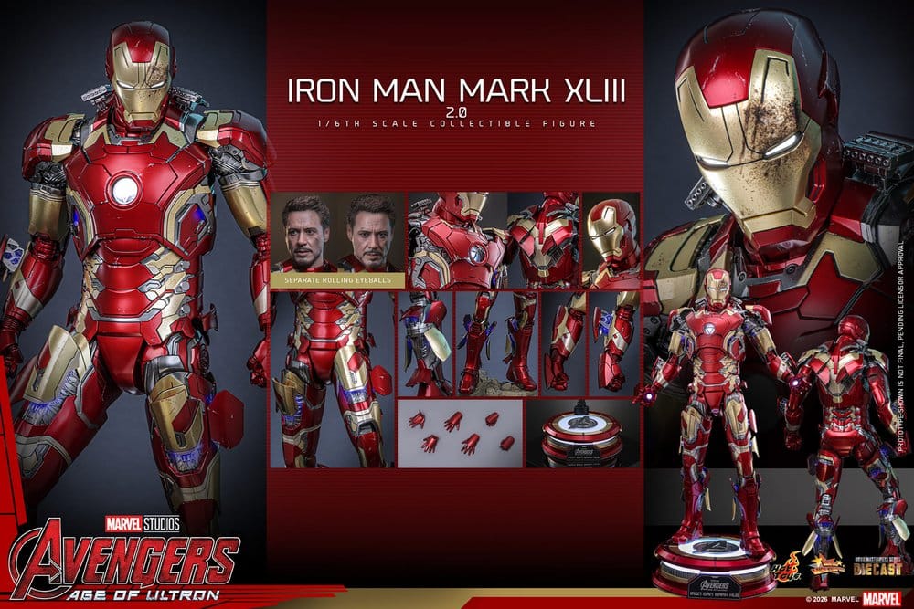 Avengers: Age of Ultron Movie Masterpiece Diecast Action Figure 1/6 Iron Man Mark XLIII (2.0) 32 cm