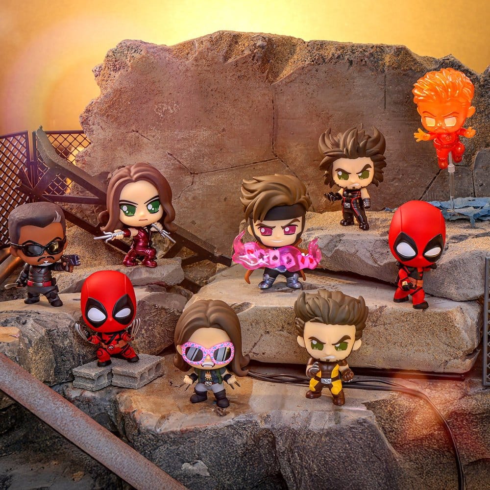 Deadpool & Wolverine Cosbi Mini Figures 9 cm Series 2 Blind Box Display (8)