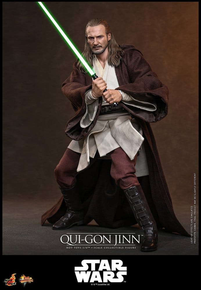 Star Wars: The Phantom Menace Movie Masterpiece Action Figure 1/6 Qui-Gon Jinn (Artisan Edition) Hot Toys Exclusive 32 cm