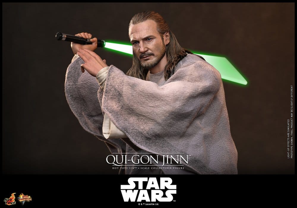 Star Wars: The Phantom Menace Movie Masterpiece Action Figure 1/6 Qui-Gon Jinn (Artisan Edition) Hot Toys Exclusive 32 cm