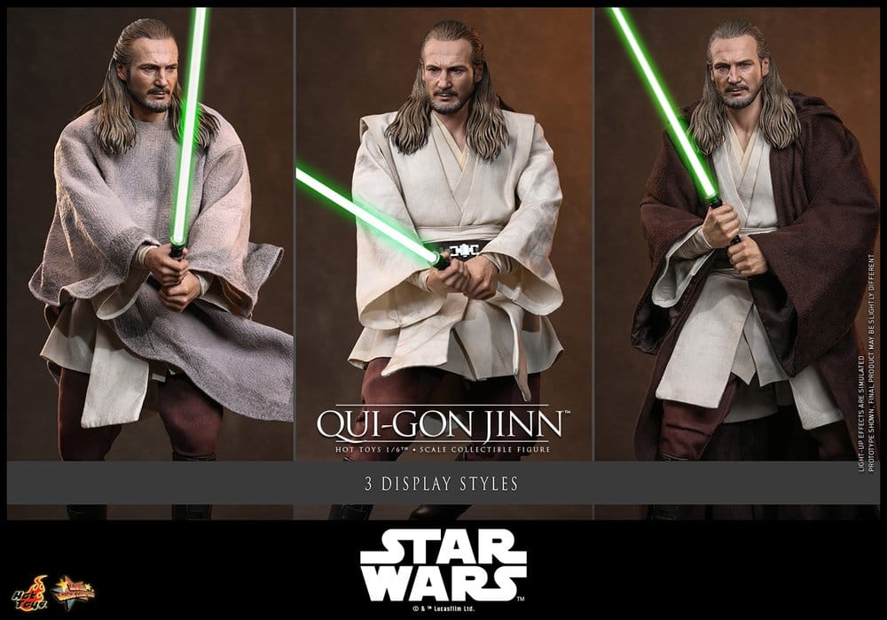 Star Wars: The Phantom Menace Movie Masterpiece Action Figure 1/6 Qui-Gon Jinn (Artisan Edition) Hot Toys Exclusive 32 cm