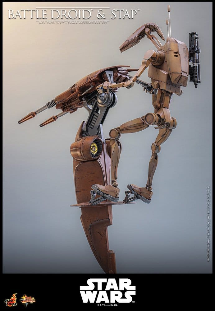 Star Wars: The Phantom Menace Movie Masterpiece Action Figure Set 1/6 Battle Droid & STAP 32 cm