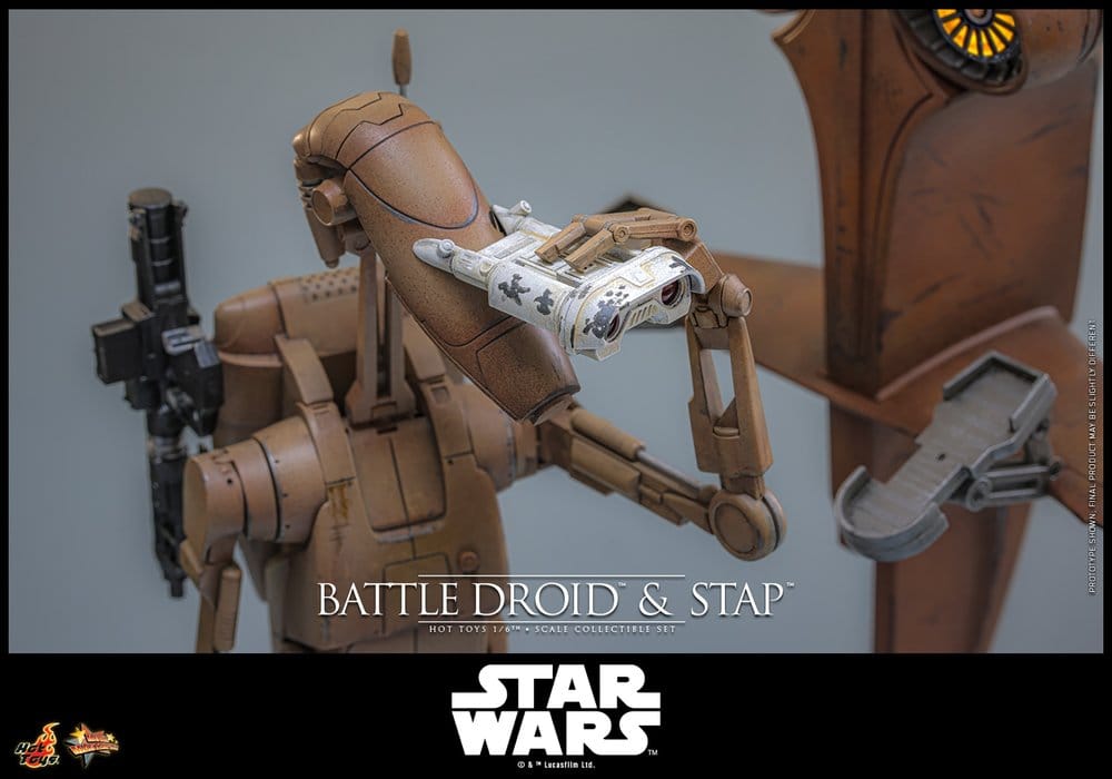 Star Wars: The Phantom Menace Movie Masterpiece Action Figure Set 1/6 Battle Droid & STAP 32 cm