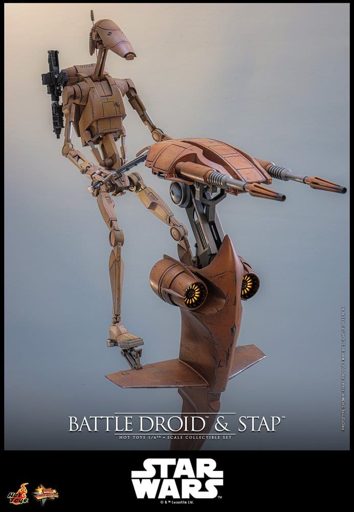 Star Wars: The Phantom Menace Movie Masterpiece Action Figure Set 1/6 Battle Droid & STAP 32 cm