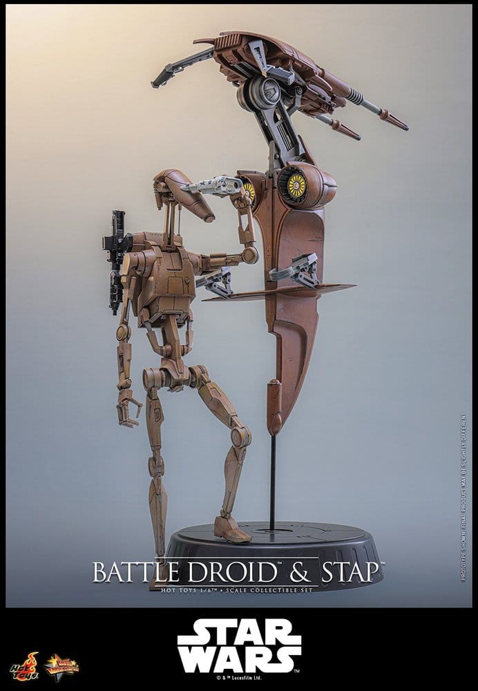 Star Wars: The Phantom Menace Movie Masterpiece Action Figure Set 1/6 Battle Droid & STAP 32 cm
