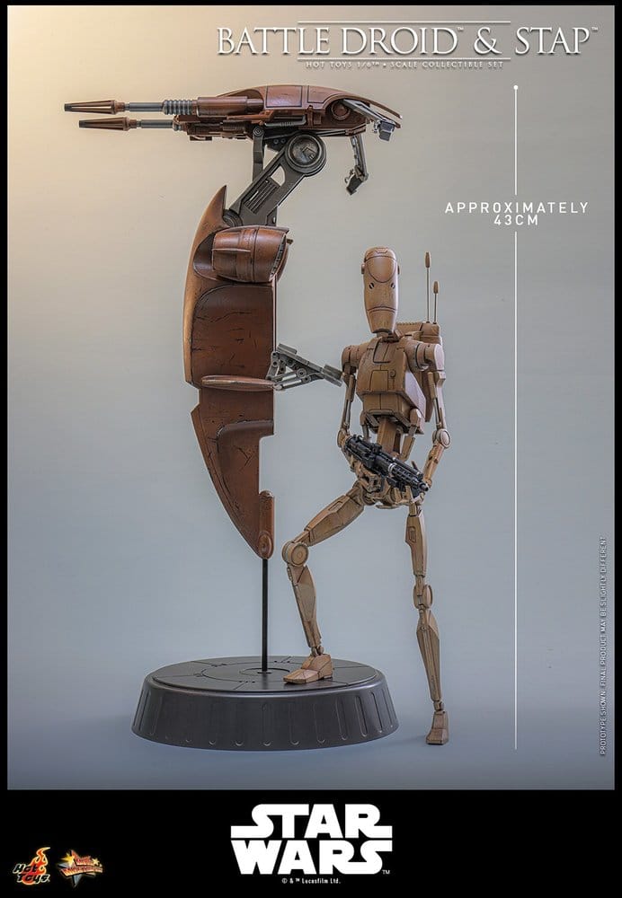 Star Wars: The Phantom Menace Movie Masterpiece Action Figure Set 1/6 Battle Droid & STAP 32 cm