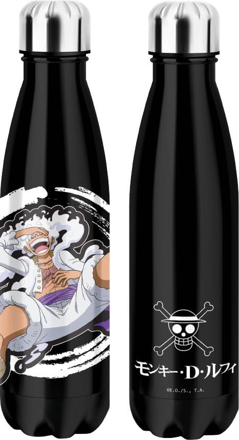 One Piece Thermo Water Bottle Luffy Gear 5 Black