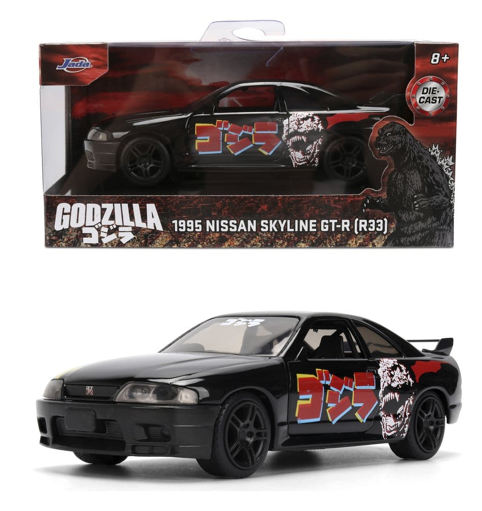 Godzilla Diecast Model 1:32 Nissan Skyline GT-R R33 Assortment (6)