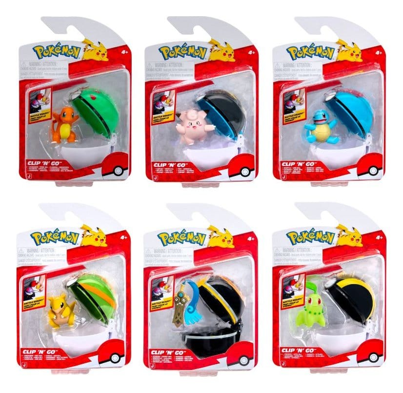 Pokémon Clip 'n' Go Minifigures Poké Balls ver. 22 Assortment (6)