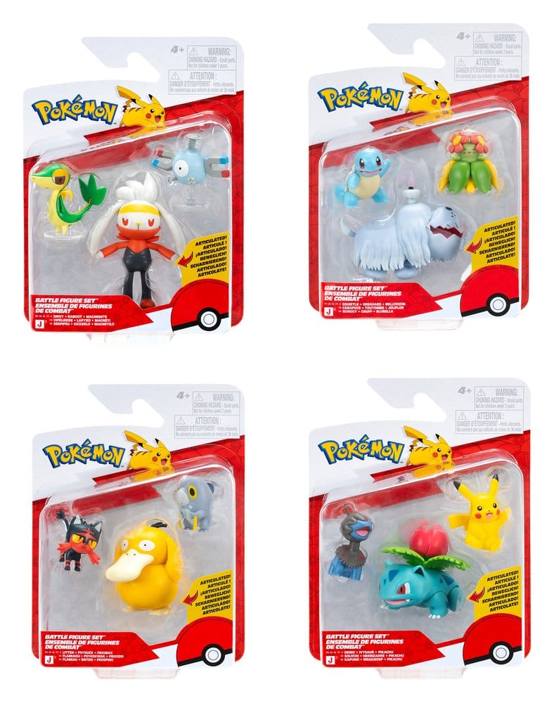 Pokémon Battle Figure Action Figures 3-Pack ver. 29 Assortment (4)