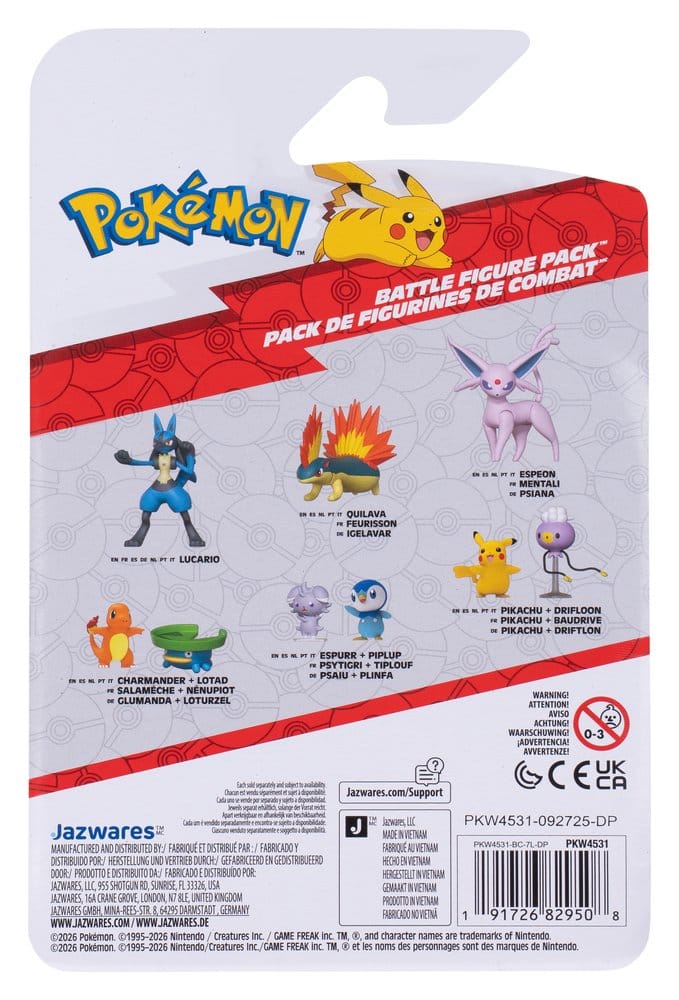Pokémon Battle Figure 2-Pack Drifloon & Pikachu