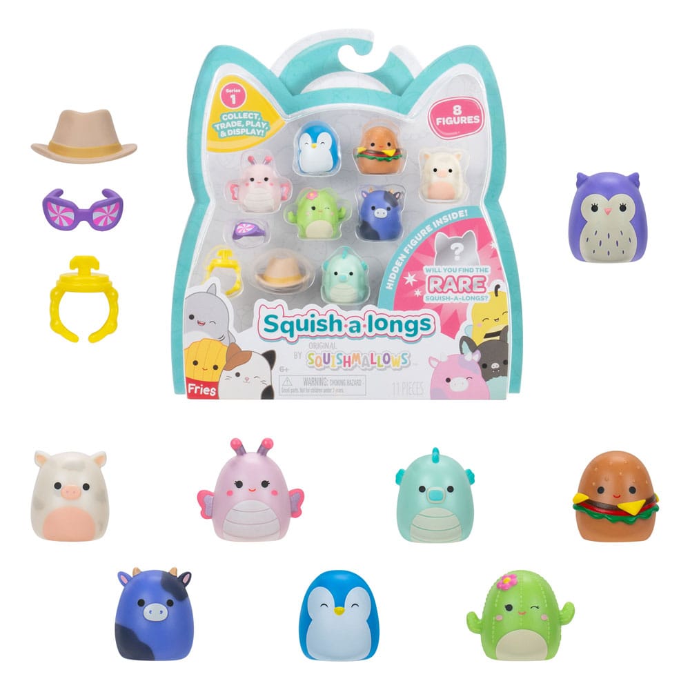 Squishmallow Squish a longs Mini Figures 8-Pack Style 1 3 cm