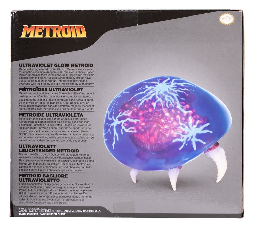 World of Nintendo Metroid Prime Action Figure Metroid Ultraviolet Glow 15 cm