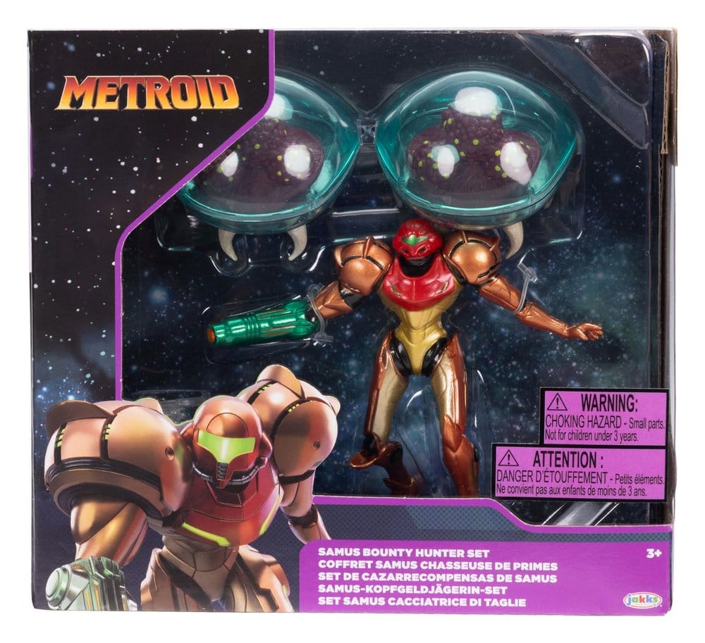 World of Nintendo Metroid Mini Figure 3-Pack Samus Bounty Hunter 6 cm