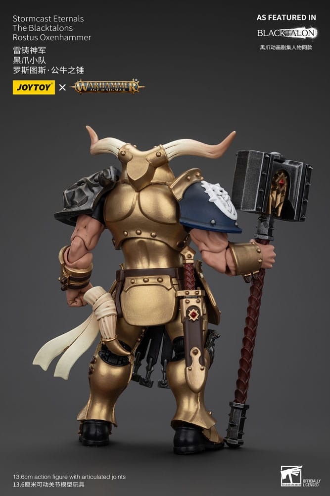 Warhammer Age of Sigmar Actionfigur Stormcast Eternals The Blacktalons Rostus Oxen hammer 20 cm