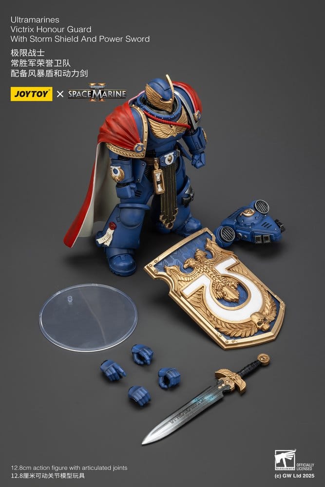 Warhammer 40k Action Figure Ultramarines Victrix Honour Guardwith Storm Shield And Power Sword 20 cm