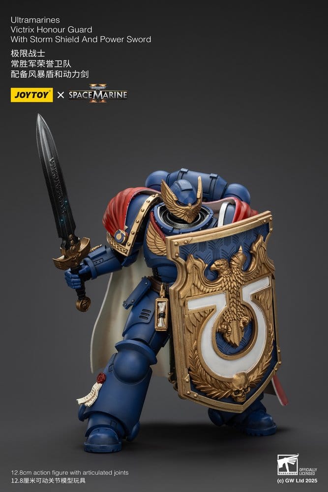 Warhammer 40k Action Figure Ultramarines Victrix Honour Guardwith Storm Shield And Power Sword 20 cm