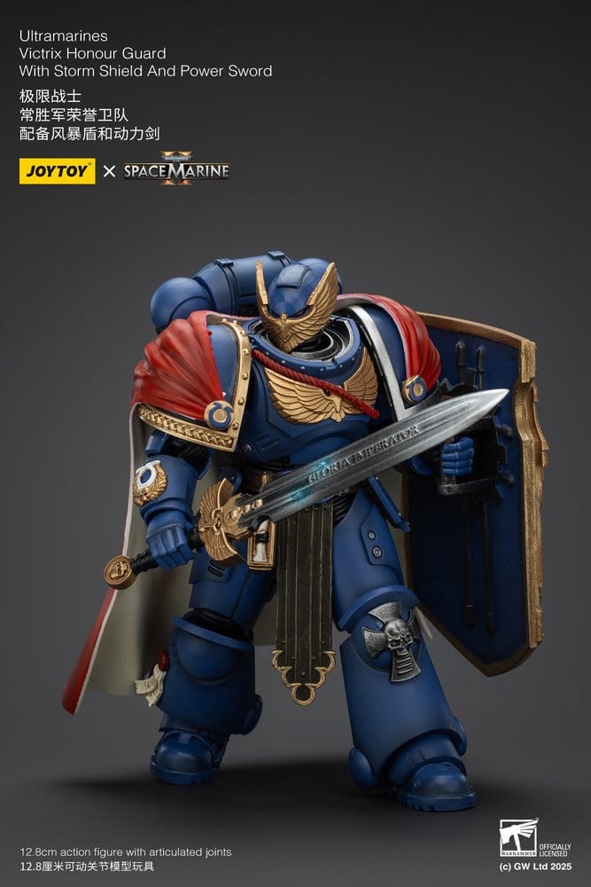Warhammer 40k Action Figure Ultramarines Victrix Honour Guardwith Storm Shield And Power Sword 20 cm