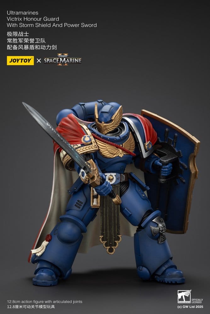 Warhammer 40k Action Figure Ultramarines Victrix Honour Guardwith Storm Shield And Power Sword 20 cm
